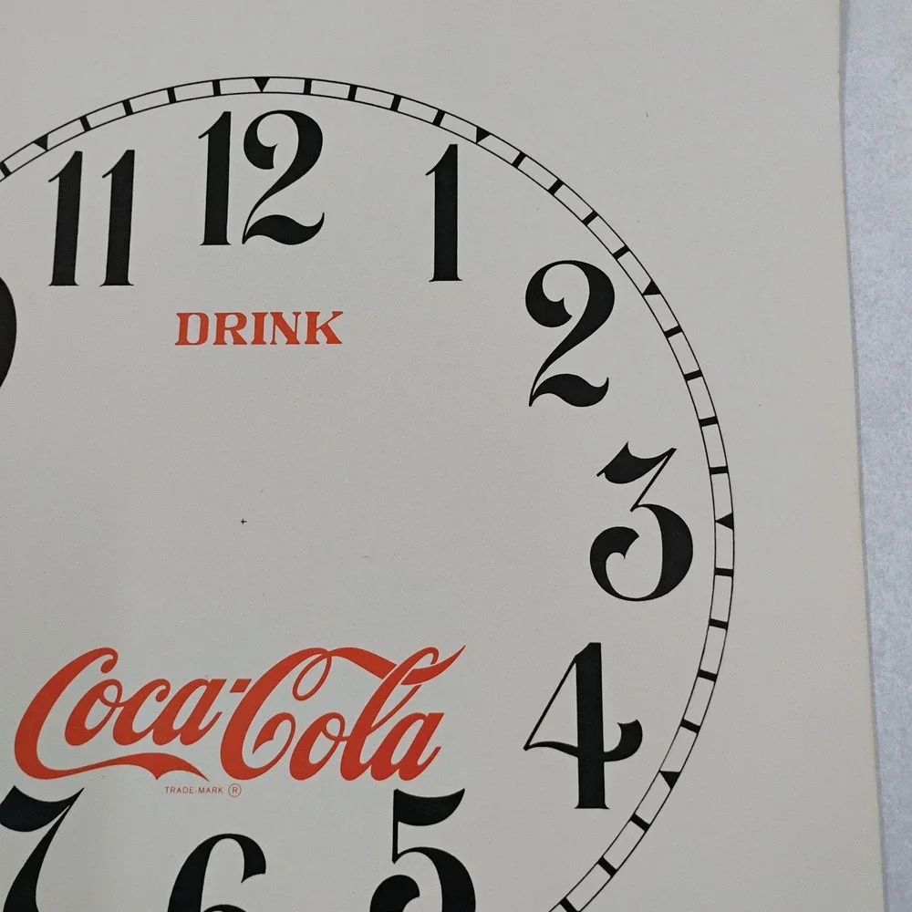 Vintage Coca Cola Clock Face Made in Winsted Conn USA Advertising